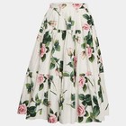 Dolce Gabbana Kids White Floral Print Cotton Tiered Skirt 1112 Years