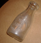 Vintage Pint Milk Bottle Slug Plate Embossed Clark Dairy Rochelle Illinois Il