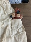 Vintage Primitive Handmade Rag Doll African American Dressw  Apron 14    Folk Art