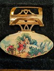 Vintage Stratton  England Mid-century Courting Couple Lipstick Mirror Holder