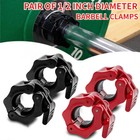 2pc Olympic 1-2  Inch Barbell Clamps Quick Release Standard Bar Weight Plates Us