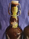 Vintage Grolsch Amber Lager Beer Bottles W porcelain Swing Top Lid Lot Of 4 