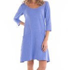 Fresh Produce Xlarge Peri Blue  69 Dalia Jersey Cotton Pockets 3 4 Dress Nwt Xl