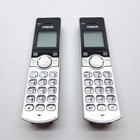 Vtech Cs6919-2 Dect 6 0 2-handset Cordless Phone Base And Cradle Silver black
