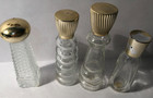 Vintage Avon Clear Glass Empty Perfume Bottles Lot Of 8