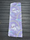Vtg Sears Unicorn Rainbow Young At Heart Purple 80s Twin Flat Sheet Body Pillow