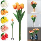 5 10x Artificial Tulip Flowers Fake Flower Bouquet For Wedding Party Home Decor
