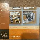 Quartet Cork Panels  13 Tiles 12   x 12    Natural Cork Tiles Office Desk Organize