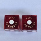 Flamingo Las Vegas Casino Played Red Craps Dice Same Serial Numbers 0547