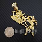 Hip Hop 14k Gold Plated Large Saint Michael Archangel Charm Pendant