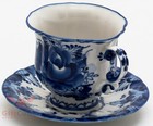 Porcelain Gzhel Cup   Saucer Set Author s Work Handmade In Russia