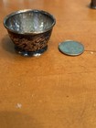 Vintage Norwegian Hammered Miniature Spirit Jigger Leopard Skin pewter Patina