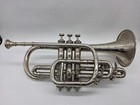 Antique Bohland   Fuchs Austria Cornet 14  Silver Floral Design As Is For Repair