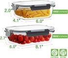 10 Pack Borosilicate Glass Meal Prep Containers With Locking Lids  Glass Food St