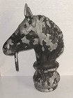 Vintage Cast Aluminum Horse Head Hitching Post Topper Ornate Designs