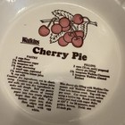 Vintage Watkins 11    Ceramic Cherry Pie Plate Deep Dish W recipe 