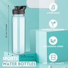 12 Pcs 24 Oz Water Bottles Bulk Reusable Plastic Sports Bottles Pack Portable   