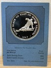 Jackie Robinson Sterling Silver Commemorative Medal Proof Coin 925 Franklin Mint
