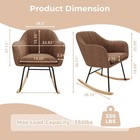 Nursery Rocking Chair W  Cushion Upholstered Glider Rocker Chair Modern Armchair