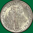 1944 Full Split Bands Mercury Dime Brilliant Uncirculated Bu Coin  47436