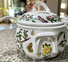 Portmeirion Botanic Garden Soup Tureen W  Ladle    dog Rose  14 Cup 4 Qts  England