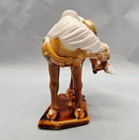 Vtg Chinese War Horse Tang Style Sancai Drip Tri Glaze Ceramic Scratching Foot