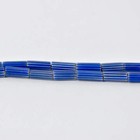 Old Chevron Venetian Blue Trade Beads 30 Inch