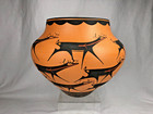 Beautiful Zuni Pueblo Pottery Vase   Bowl Made By Anderson Peynetsa 9 1 2   Tall