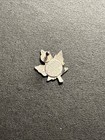 Vintage Antique Sterling Silver Maple Leaf Lapel Pin  stamped 