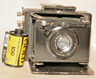 Ernemann Miniatur Klapp 1913 Version W tessar Lens focusing Back  plate Holder