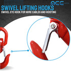 G80 Heavy Duty 1 2t - 5t Swivel Lifting Hook W  Latch For Lifting Hoist Rigging