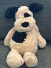Jellycat Bashful Puppy Plush Spot Black Cream Stuffed Animal Toy 12   