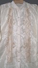 La Exclusive Barong Tagalog Filipino Shirt Mens Xxl Ivory Hand Embroidered Lined