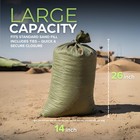 20 Empty Sandbags Military Green With Ties 14  X 26  Heavy Duty Polypropylene
