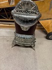 Antique Peninsular No  24 Parlor Stove     Ornate Cast Iron   Nickel     Detroit