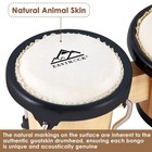 Eastrock Bongo Drum 4    And 5    Set For Adults Beginners 4    5    Log  Black 