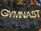 Justice Gymnastics Black Gold Flip Sequin Duffle Bag Tote Bag Gymnast