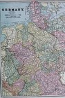 Cram s Atlas Map Page Plate Of Germany France Switzerland 1891 Vintage
