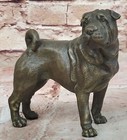 Vintage Austrian Miniature Painted Bronze  Shar Pei Dog Figurine Artwork