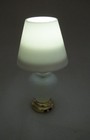 Light  Led White Glass Table Lamp 2304 Replaceable Battery Dollhouse 1 12 Scale 