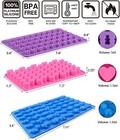 3 Pack Silicone Chocolate Molds  Reusable Candy Baking Mold Ice Cube Trays Candi