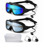 2 Pack Adult Swim Goggles No Leak Anti Fog Wide View Uv Protection Men Women