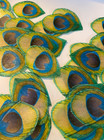 Set Of 150- Edible Peacock Feathers  Wafer Paper