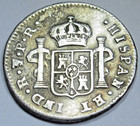 1792 Spanish Bolivia Silver 1 2 Reales Genuine 1700 s Pirate Treasure Coin