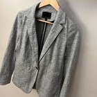 Banana Republic Wool Blend Knit Blazer Jacket Size 8 Quiet Luxury Office Chic