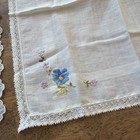 Vintage Hankerchief Floral - Set Of 2 - Unused Mint   Free Same Day Shipping