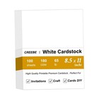 100 Sheets White Cardstock 8 5x11  65lb Printer Paper For Invitations  Office Us