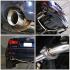 Fit 06-13 Lexus Is250 Is350 Sedan Axle-back Exhaust W dual 3 75 od Muffler Tip
