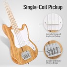 Glarry 4 String 30in Short Scale Thin Body Gb Electric Bass Guitar With Bag New
