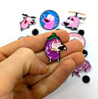 Courage The Cowardly Dog Pin Set  9pcs  90s 1990s Cartoon Toon Enamel Brooch Lot